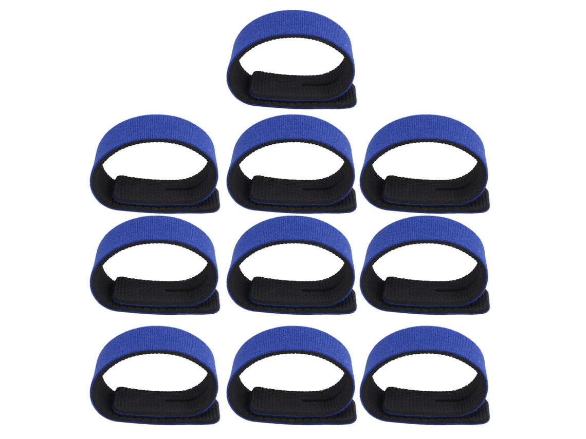 Danu26-10pcs Cintas Elásticas Para Cañas De Pesca, Soportes Y Ataduras Para Equipo De Pesca, Azules