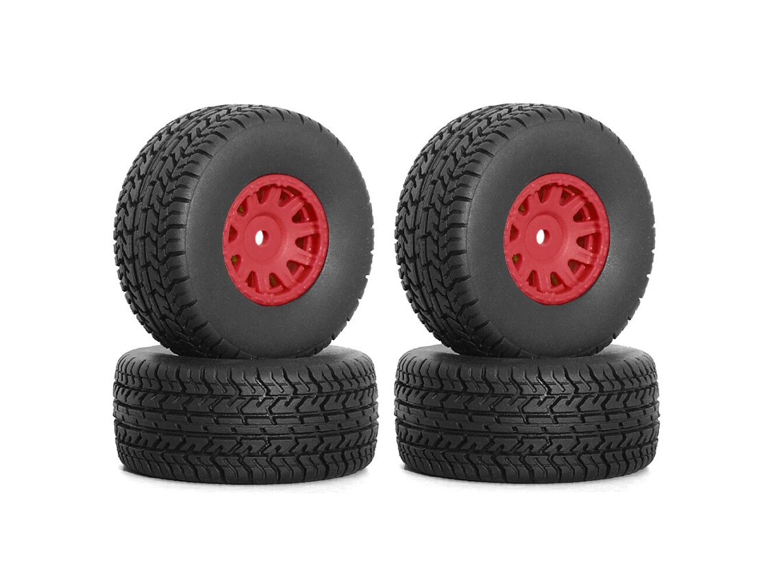 Negro 4pcs Neumáticos, Ruedas Y Llantas Mejoradas Para Arrma Mojave Grom 1/14 Rc Cars Vehicles Models Repuestos Accesorios Ara550116