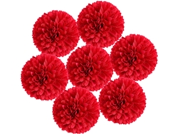 Crisantemos Artificiales Con 1000 Capas, 7 Cm De Diámetro, Rojo Brillante, Paquete De 50 Unidades.