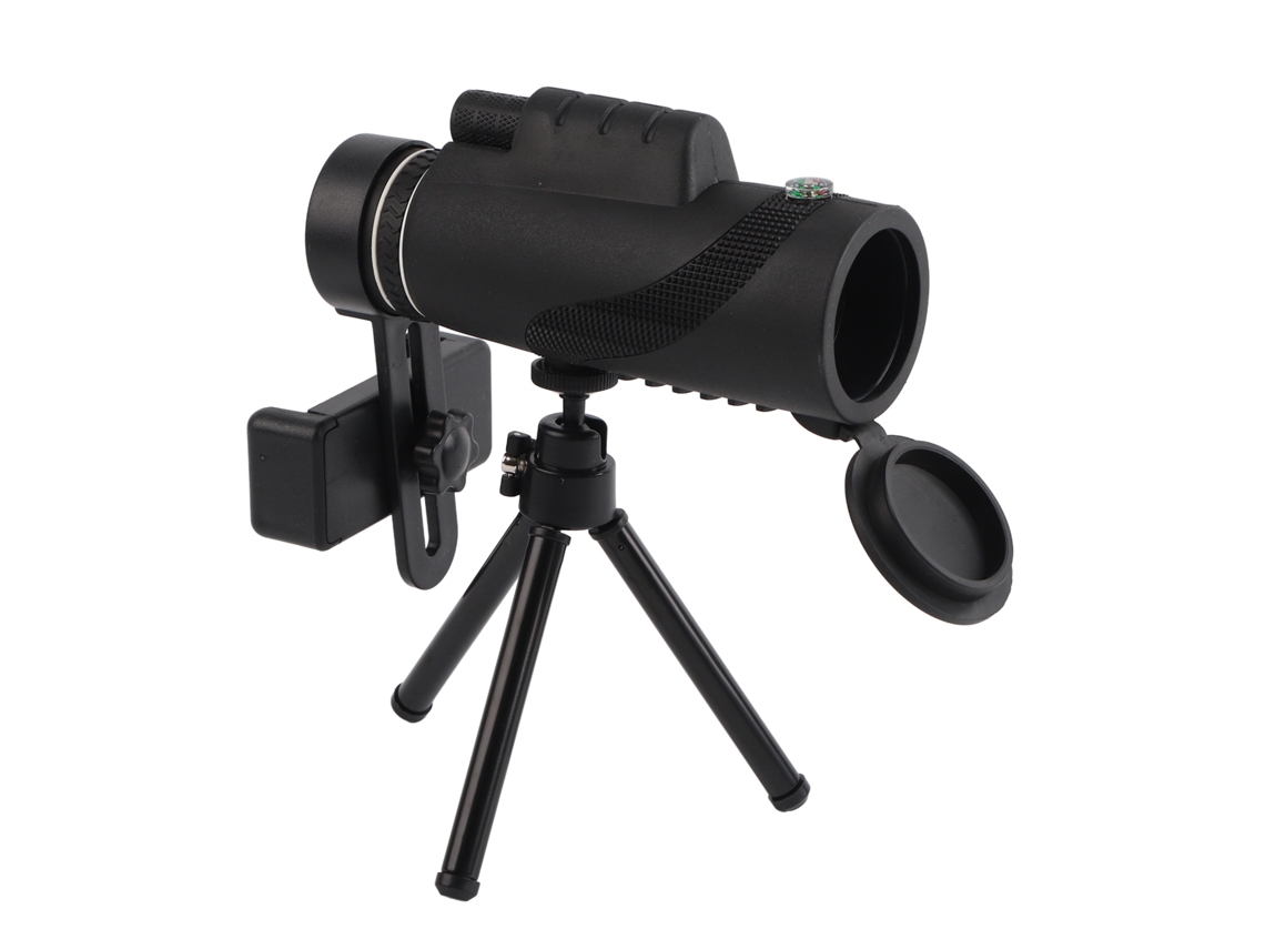 Telescopio monocular portátil HD 40x60 con soporte para cámara de teléfono y trípode para exteriores
