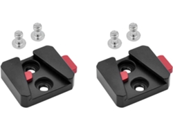 2 Placas Adaptadoras De Batería Universales De Montaje En V De 1/4 Con Accesorios De Espacio Libre Base Portátil Para