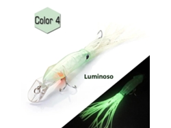 (versión Iluminada) Kit De Pesca En Agua Salada De Plástico Duro Con Cebo De Pulpo Artificial, Que No Brilla En La Oscuridad.
