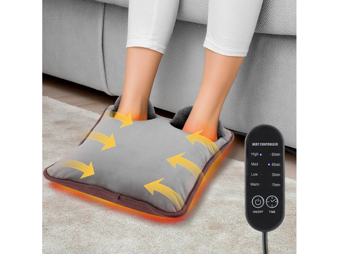 Tapete De Aquecimento Elétrico Para Pés Tengoo Cinza Carregamento Usb Portátil Aquecimento Rápido Ideal Para Uso No Inverno Na Cama Ou No Escritório