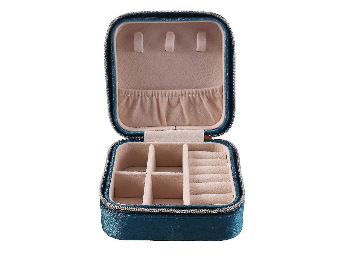 Organizador de joyas de viaje de terciopelo suave, pequeño joyero para mujer, ideal para pendientes Hengjian