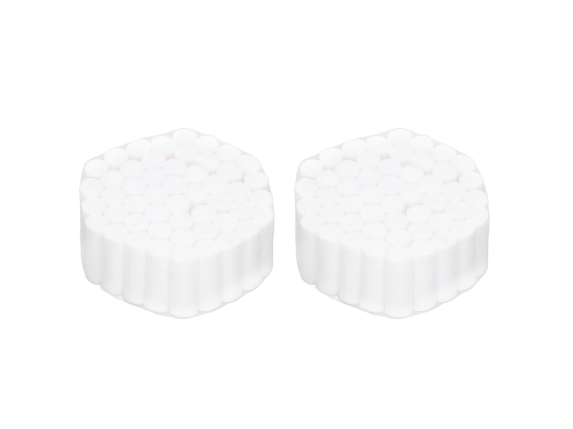 100 Bolitas De Algodón Absorbentes Enrolladas Para Sangrado Oral, Nasal Y Dental.