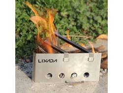 Estufa De Leña Portátil Con Acabado De Acero Inoxidable Lijado, Ligera, Ideal Para Acampar, Picnics Y Uso Al Aire Libre.