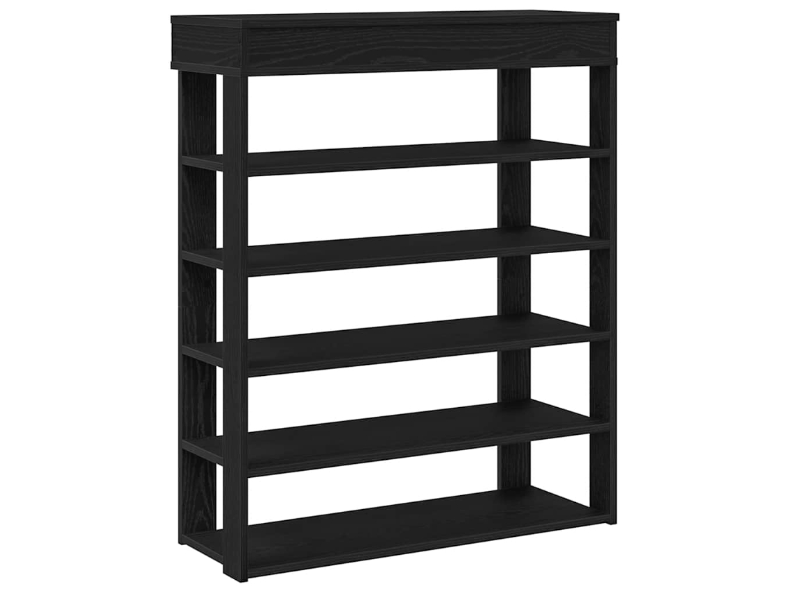 Maison Exclusive - Mueble Zapatero De Madera De Ingeniería Negro 80x30x98 Cm