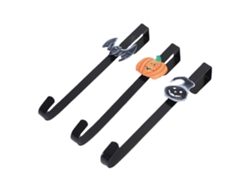 Ganchos para corona de Halloween para puerta con calabaza y murciélago