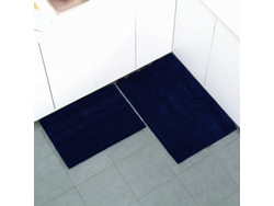 Alfombra de Baño LUUCOZK Antideslizantes Absorbentes Decoración Baño Secado Poliéster Verde (61x153cm)