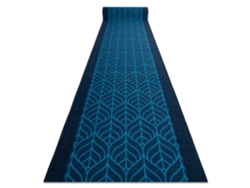 Alfombra de Pasillo con Refuerzo de Goma DYWANY LUSZCZOW Pióra Plumas (80 x 100 cm - Azul)