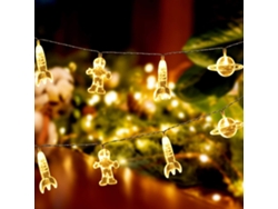 Tira De Luces Led Con Forma De Nave Espacial De Astronauta, 20 Led, 4,5 M, Para Fiestas Infantiles Y Decoración Navideña.