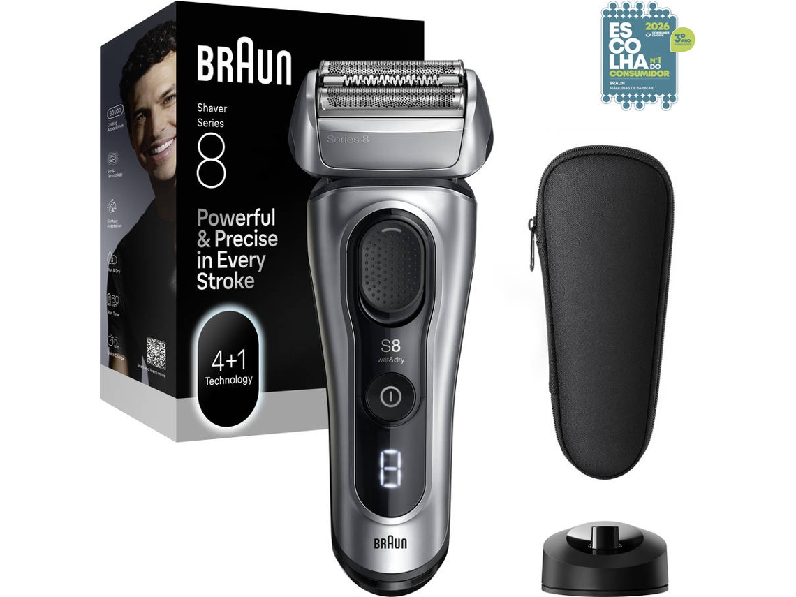 Máquina de Afeitar BRAUN Series 8 8617S (Autonomía 60 min - Recargable)