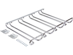 EMUCA Portavasos para Mueble de 4 Filas - Largo 280mm - Acero - Cromo