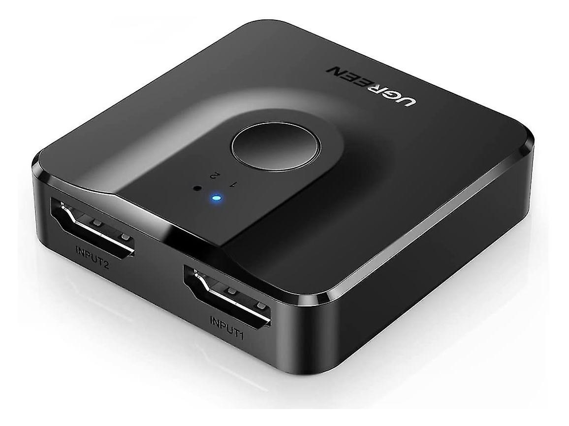 Conmutador HDMI bidireccional 4K 60 Hz (2 entradas y 1 salida o 1 entrada y 2 salidas), HDR, 120 Hz, 1080p, 3D, compatible con PS5, etc., color negro Yizhood