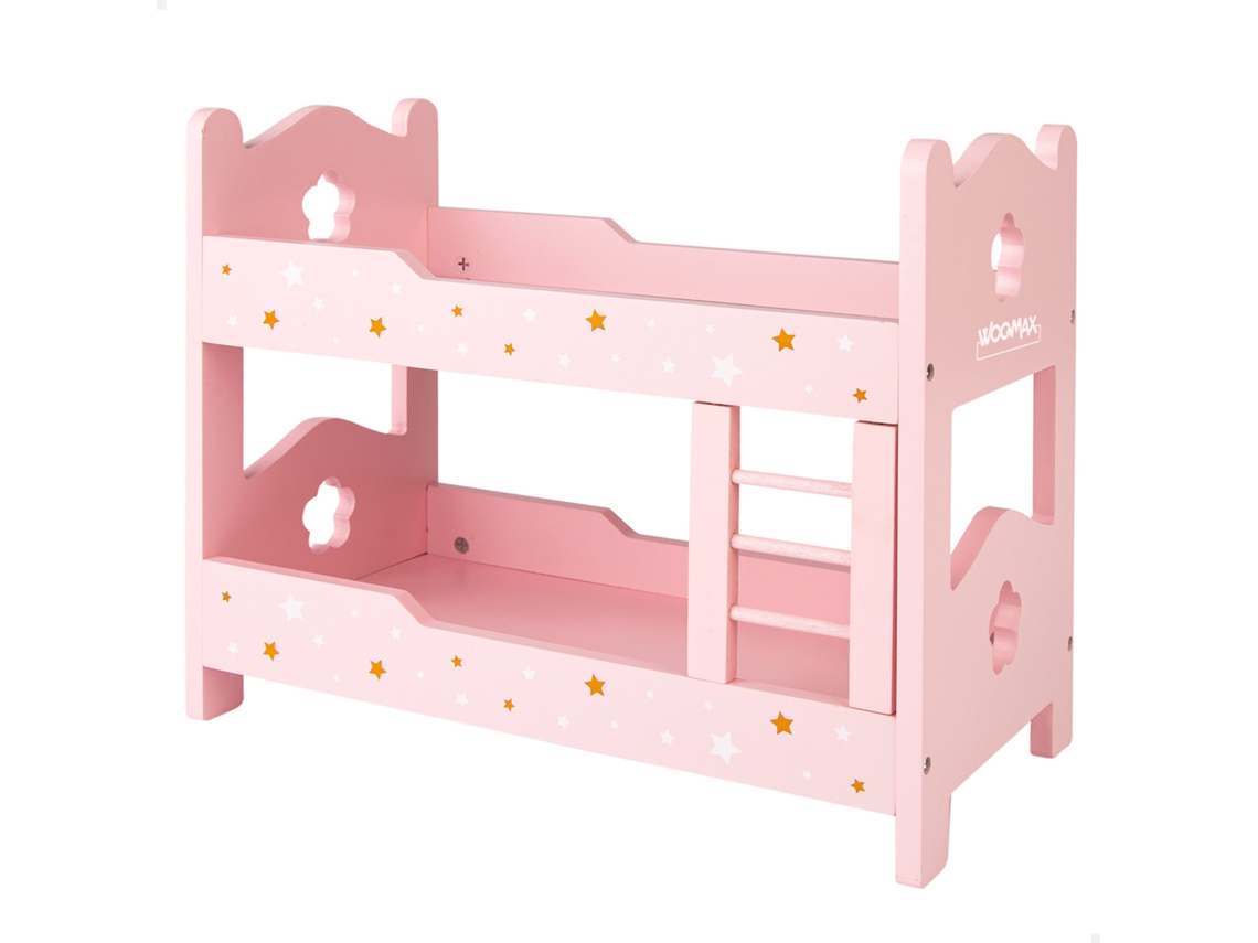 Cama WOOMAX Litera de madera para muñecas (Edad Mínima: 3 años - 31 x 16 x 26 cm)
