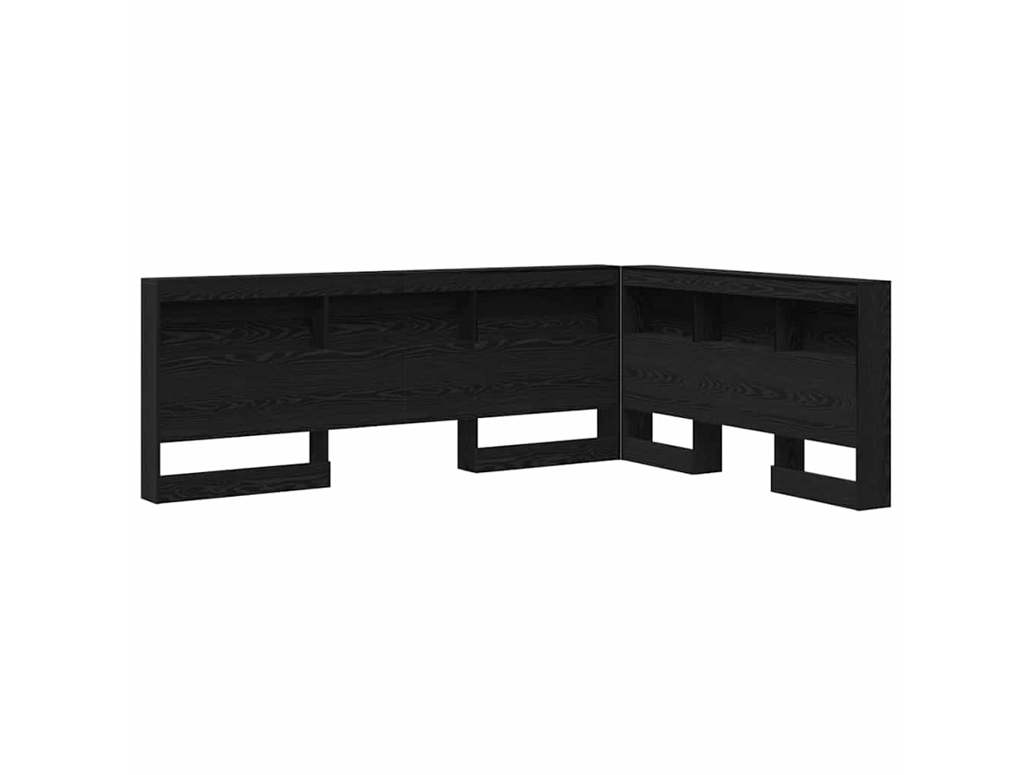 Cabecero con almacenaje y estante en roble negro 160 cm MAISON EXCLUSIVE