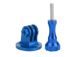 Base Adaptador De Aleación De Aluminio Para Cámara Deportiva Accesorio Universal Con Tornillo 1/4 Pulgada Azul