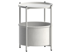 Mesa auxiliar Ø 45,5x52,5 cm Metal blanco ML-Design