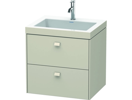 Lavamanos DURAVIT Brioso de 60,0x48,0 cm 2 cajones incl. hueco para sifón y delantal sin rebosadero con banco con agujero para grifo 1 agujero p