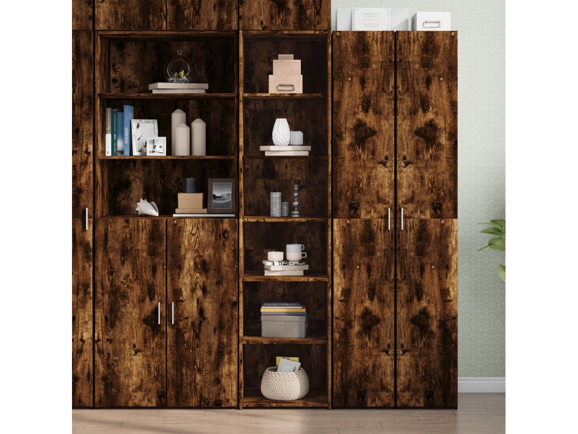Aparador Alto Madera De Ingeniería Roble Sonoma 45x41x185 Cm