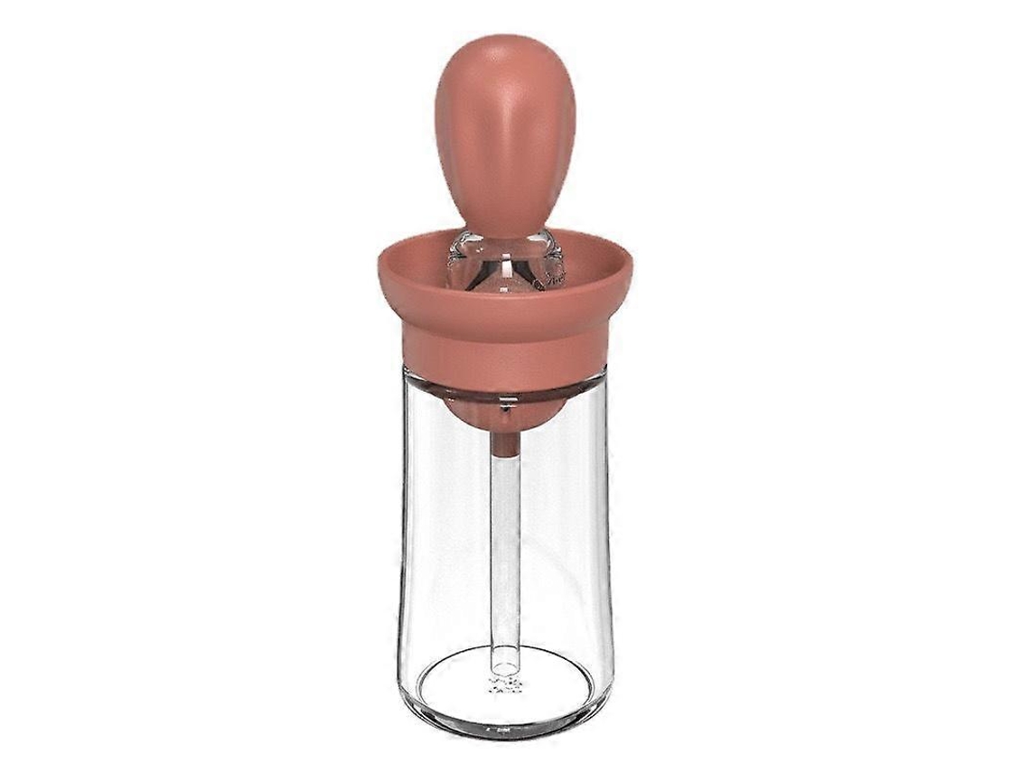 Bote Dispensador De Aceite De Silicona 2 En 1 Con Cepillo Para Cocina 6.45x18cm Rojo
