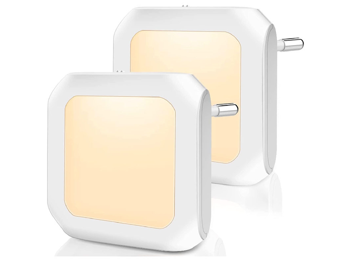 2 Luzes Plug in Led Sensor Dia Noite Dimável P Quarto ZYBLSSBB