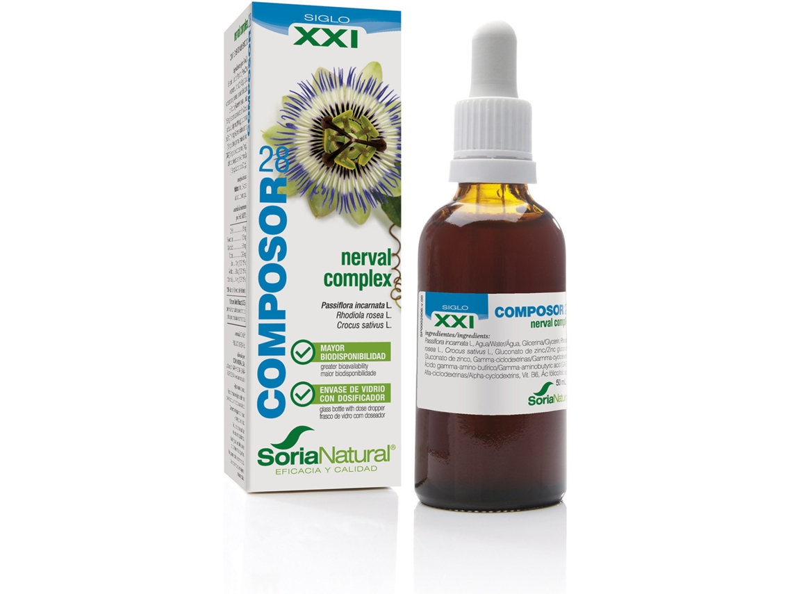 Complemento Alimentar SORIA NATURAL Comprimidososor 28 Nerval Complex Xxi (50 ml)