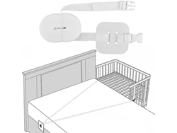 Cinturón Ajustable Para Dosel De Cuna De 6 M, Accesorio Lateral De Cama Blanco Para Colchón De Muelles Unv.