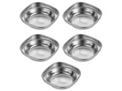 Juego de 5 platos laterales de acero inoxidable, 8,2 cm MEOIRUERY
