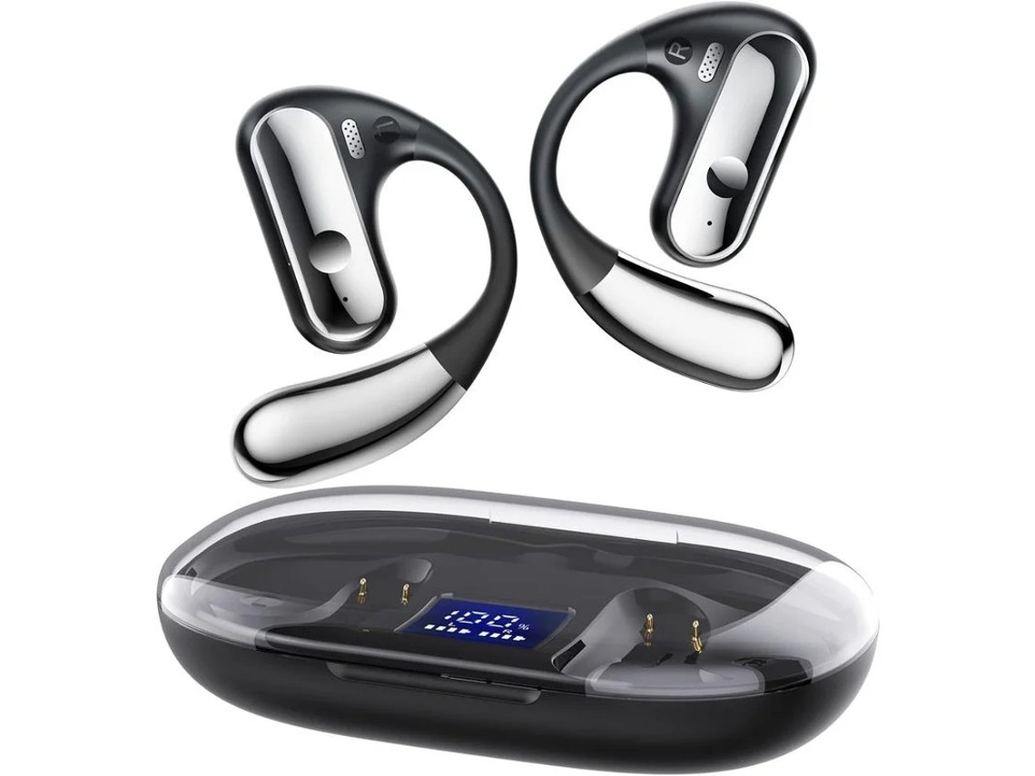 Auriculares Condução Óssea Sem Fios Abertos Gancho Ouvido Yizhood Bluetooth Negro