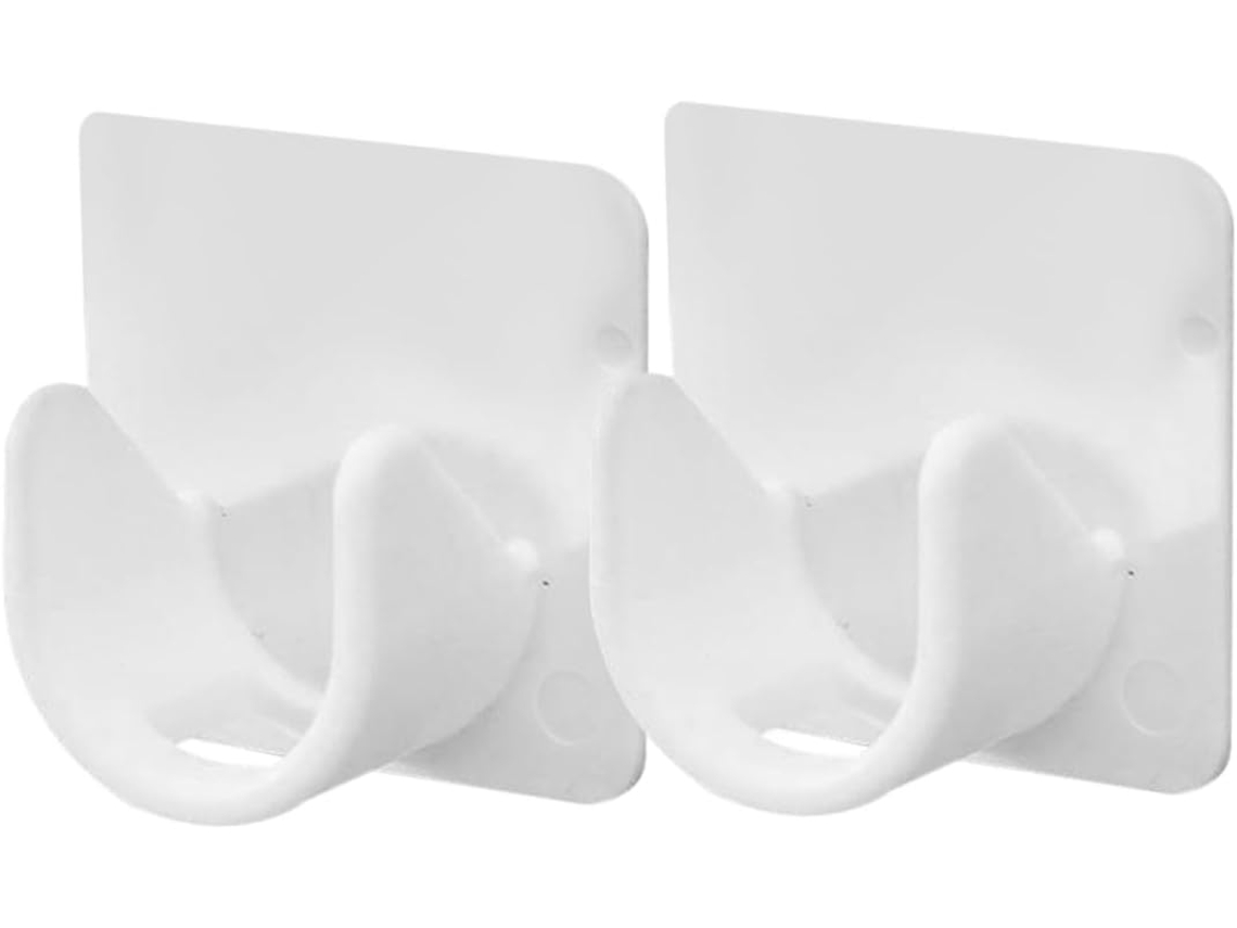 Adhesivos Para Barra De Cortina (2 Piezas), Juego De Soportes De Tensión, Fijaciones Sin Taladro Para Cortinas Y Ropa,