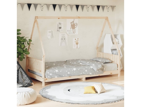 MAISON EXCLUSIVE - Estructura de cama infantil madera maciza de pino 90x190 cm