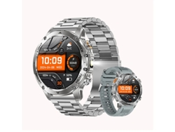 Reloj inteligente Ak87 con batería de larga duración de 1000 mAh, linterna y para deportes al aire libre (plata)
