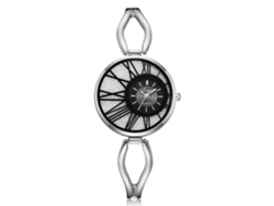 Reloj De Pulsera De Cuarzo Para Mujer Lvpai Con Brazalete De Aleación De Metal Blanco Plateado.