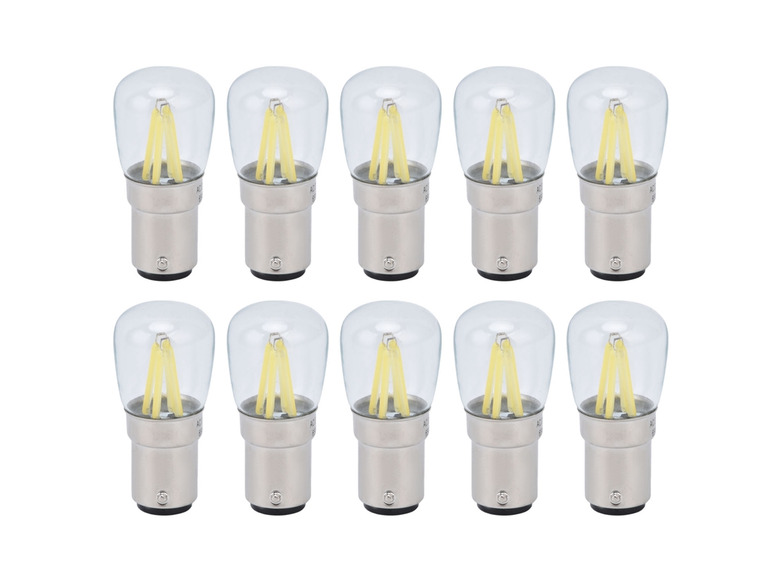 2026-10 Piezas Bombilla B15d 2w 6500k Luz Blanca Para Candelabros Lámparas De Pared Mesa 24v Ac/dc Accesorio De Iluminación Hogar