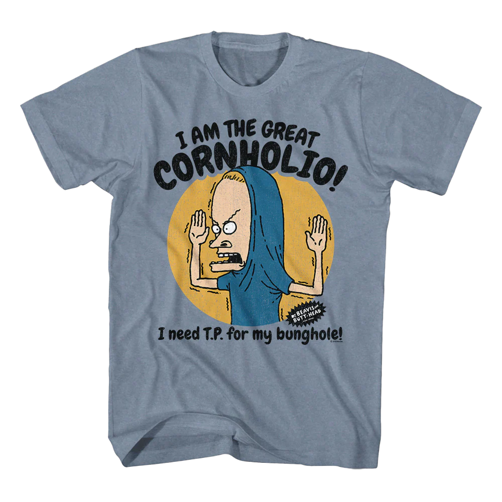 Beavis And Butthead I'm The Great Cornholio T-shirt Unisex Rockinstone Size:l