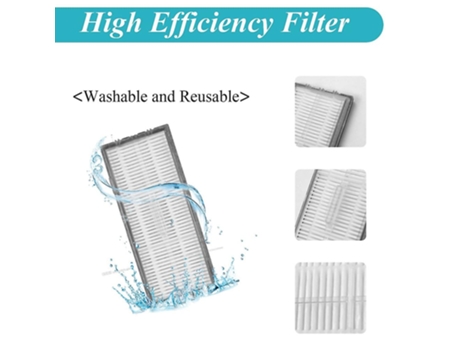 Peças de reposição escovas laterais filtros mop pads para roborock s7 s7+