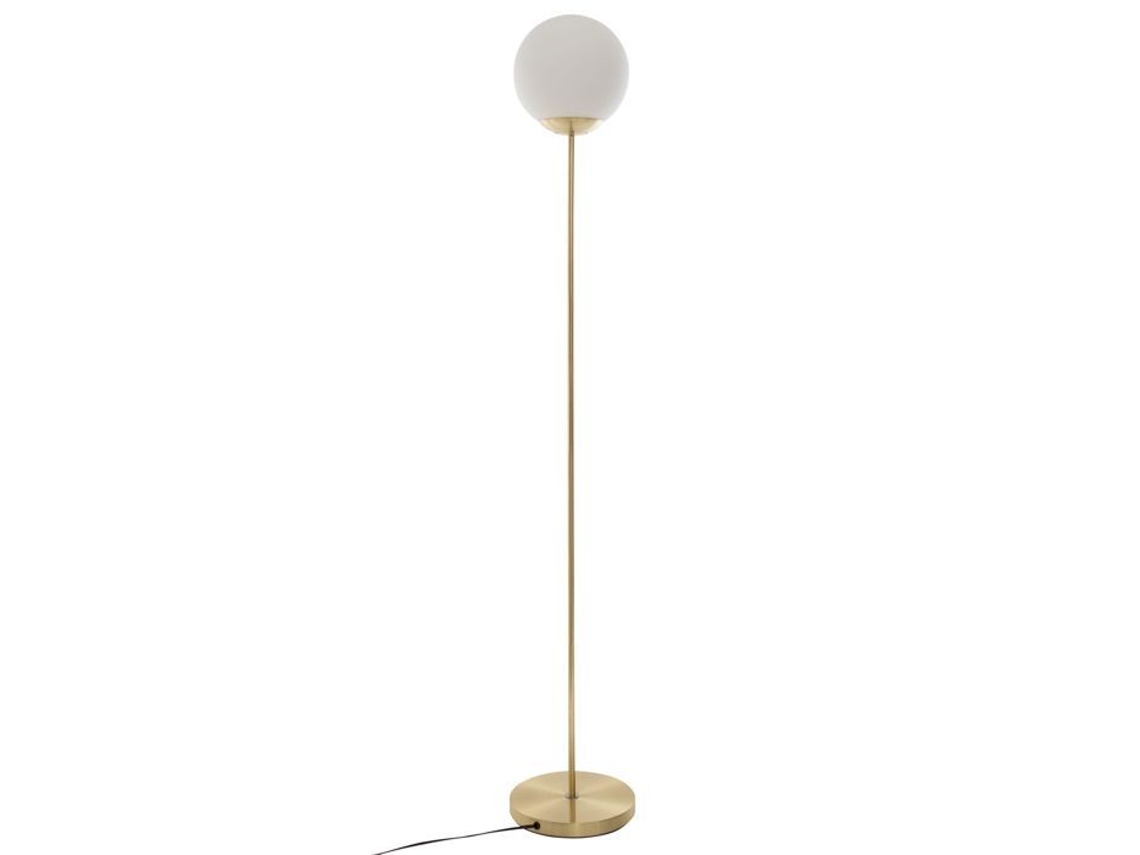 Lámpara de pie - ATMOSPHERA - Bola blanca sobre base dorada - E14 - 60 W - H. 134 cm