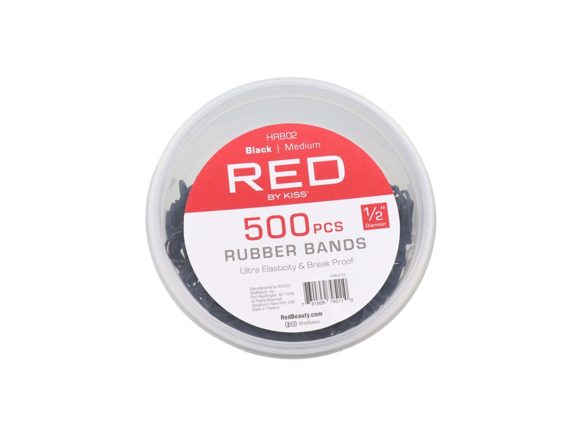 Gomas para el cabello Red Kiss, tamaño mediano, 500 unidades.