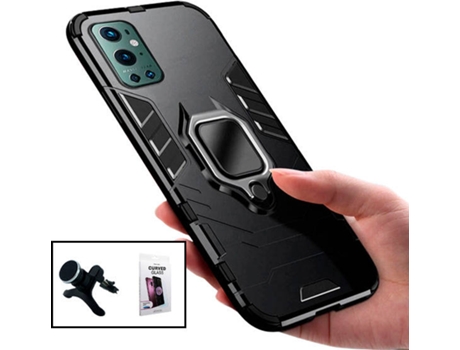 Carcasa, Protector y Soporte OnePlus 9 Pro Phonecare Military Defender Negro Auto Reforzado