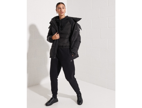 Abrigo SUPERDRY Poliéster Mujer (44 - Negro)