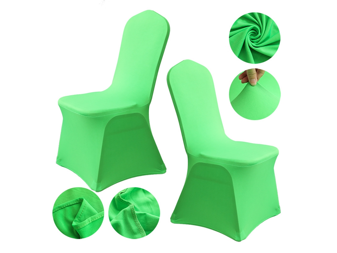1 paquete de funda protectora extraíble para silla de comedor para el hogar, restaurante-verde manzana-Tamanho padrão LUUCOZK