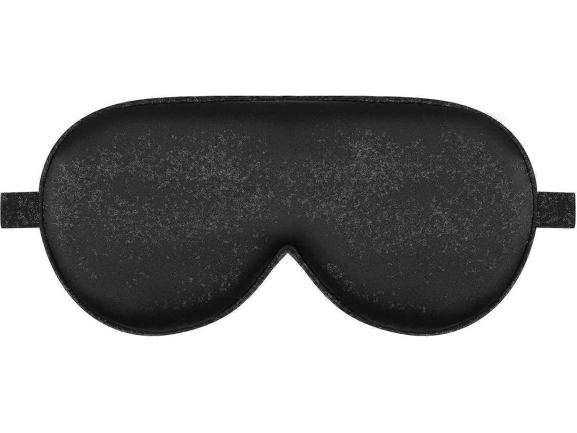 Máscara De Sueño De Seda Orgánica Alaska Bear Ligera Suave Anti-edad Anti-irritación Totalmente Oscura Para Dormir Unisex Negro