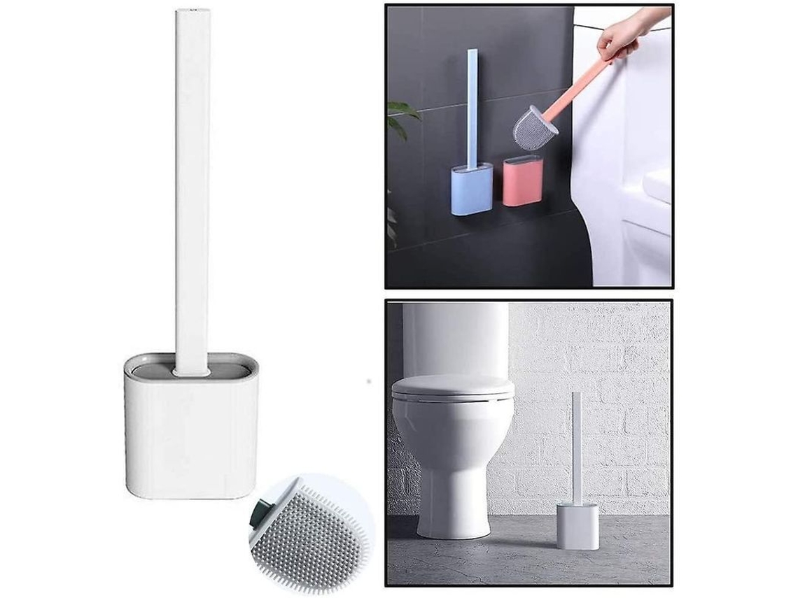 Cepillo De Baño De Silicona Nuevo De 2025 Con Soporte De Secado Rápido, Para Montaje En Pared (blanco)
