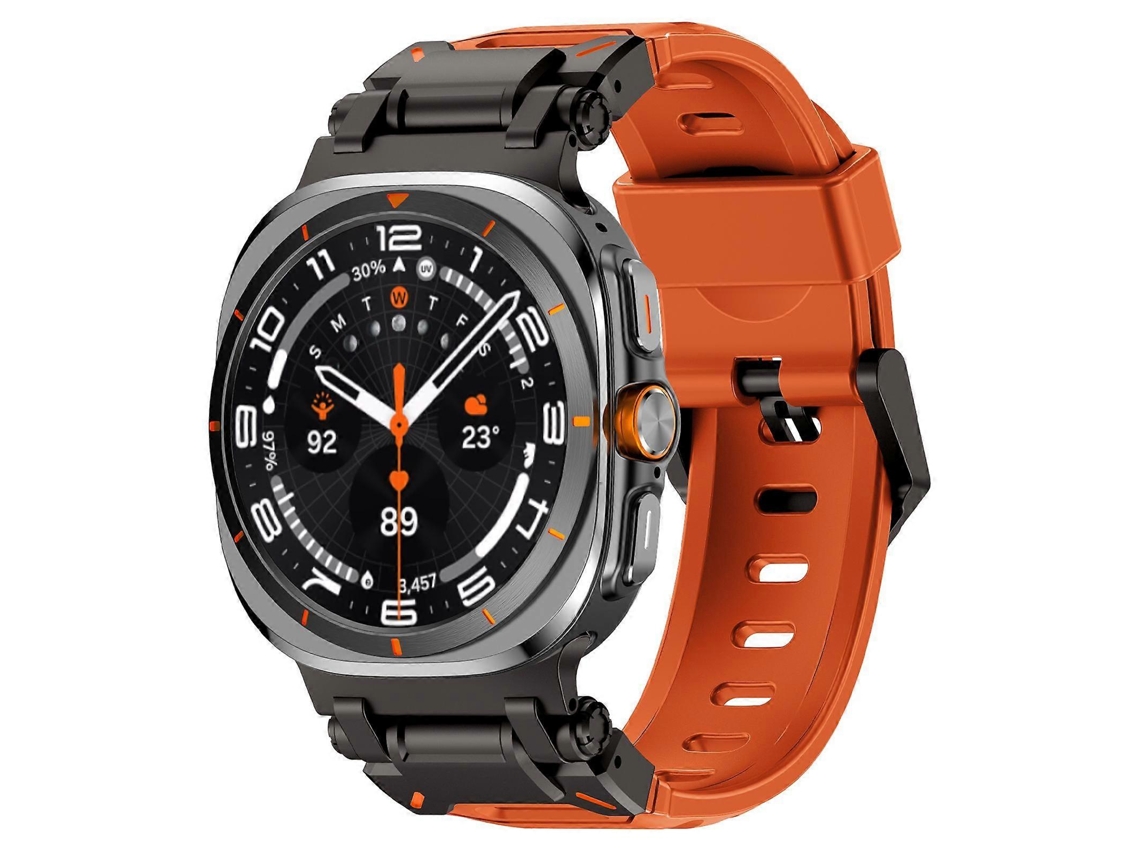 Correa Explorer Metal Head de caucho fluorocarbono para Samsung Galaxy Watch Ultra de 47 mm