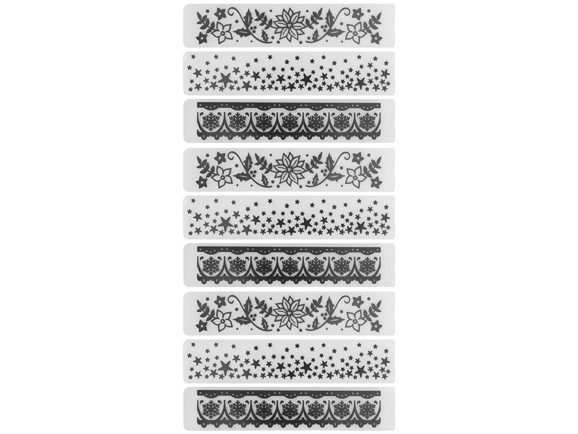 9 Piezas Carpeta De Grabado Diy Plantilla De Grabado Concavo-convexo De Plástico Para Tarjetas Y Scrapbooking