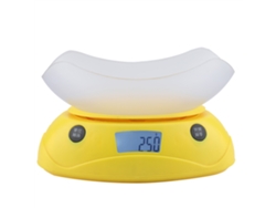 Báscula de cocina digital electrónica de precisión de 3 kg/1 g para hornear, cocinar y pesar alimentos (amarilla)