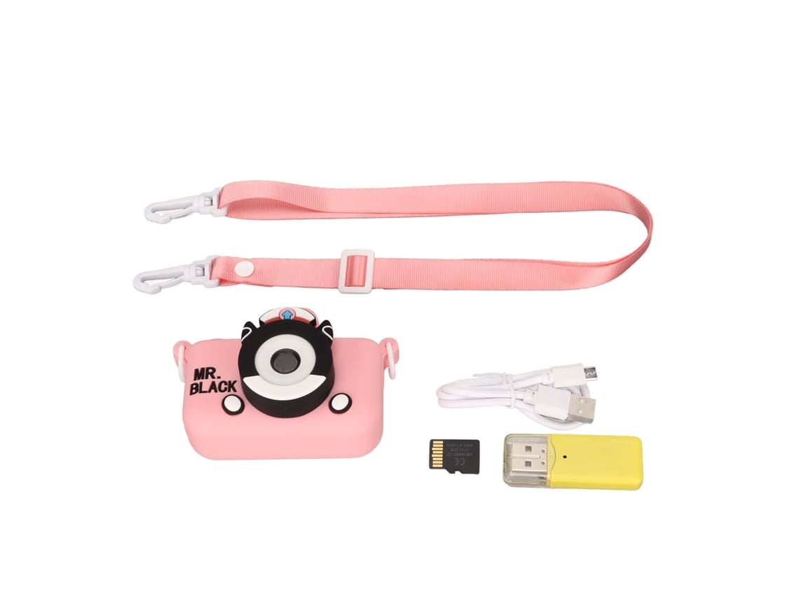 Cámara digital infantil, bonita y ligera, con pantalla de 2 pulgadas, para fotos, vídeos y MP3, para niños de 3 a 10 años, color rosa, con tarjeta de memoria de 32 GB.