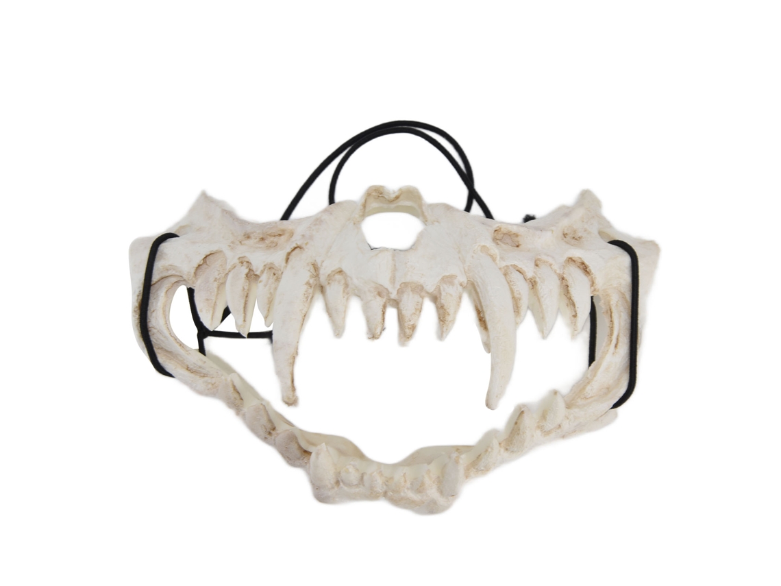 Máscara De Látex Con Forma De Calavera, Duradera, Impermeable Y Ajustable, Con Dientes De Tigre, Ideal Para Fiestas De Halloween, Cosplay Y Teatro.