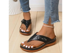Sandalias Ortopédicas Para Mujer Con Tacón Ancho, Chanclas Cómodas, Suela Ergonómica, Para Playa Y Exteriores.